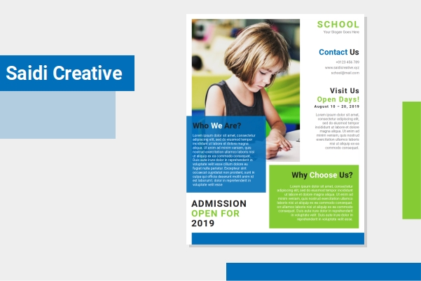 Free School Flyer Template Microsoft Word Document Fully Editable File
