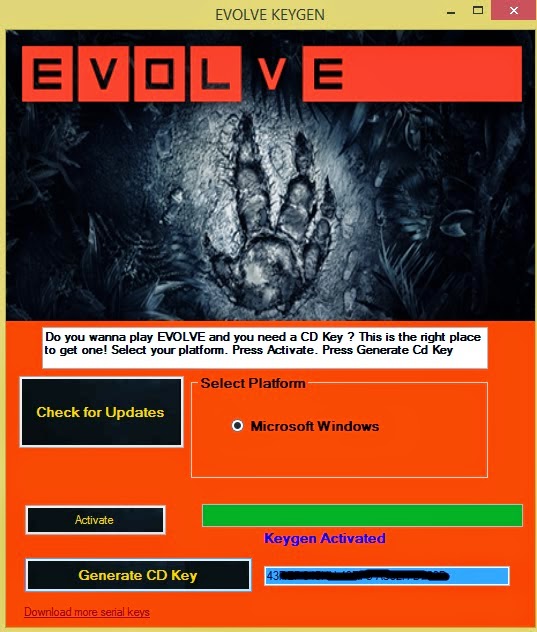 evolve download activion code for steam 