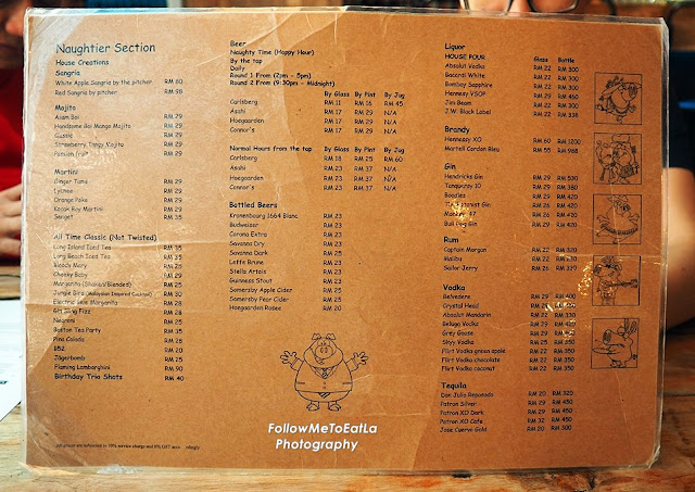 More Drinks Menu