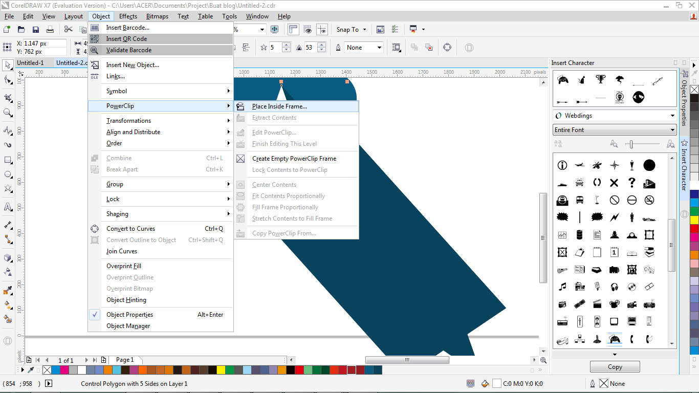 Cara membuat Long Flat Shadow di Coreldraw