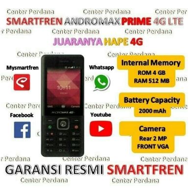 Andromax Prime 4G, 300 Ribuan HP 4G Termurah Smartfren 