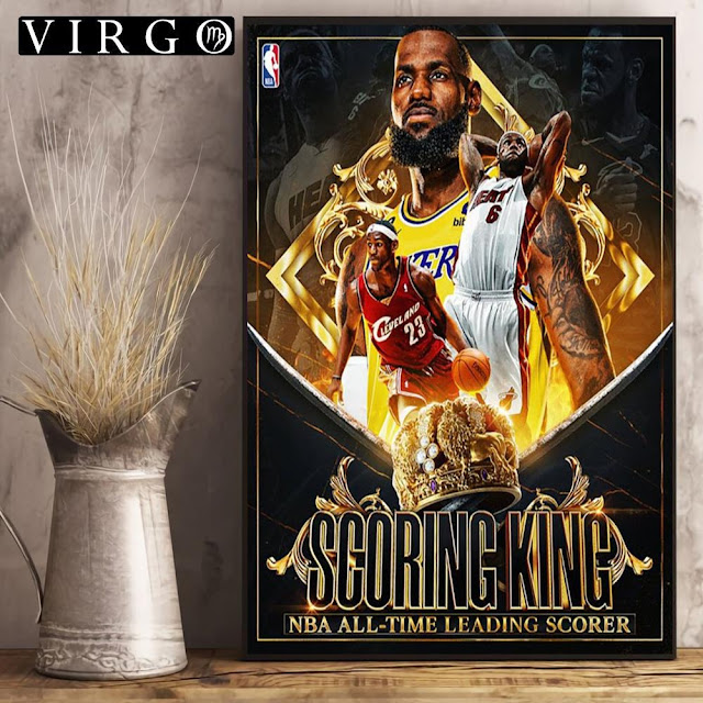 LA Lakers Scoring King NBA Lebron James Poster