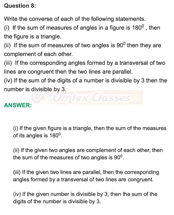 MHB Class 9 Mathematics Part II  Chapter   1. Basic concepts in Geometry