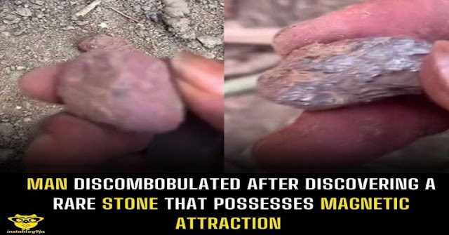 The stone which he found in their lawn was said to be magnetic which was unbelievable