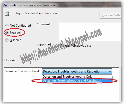 Configure Scenario Execution Level - tips cara mempercepat proses booting di windows 7