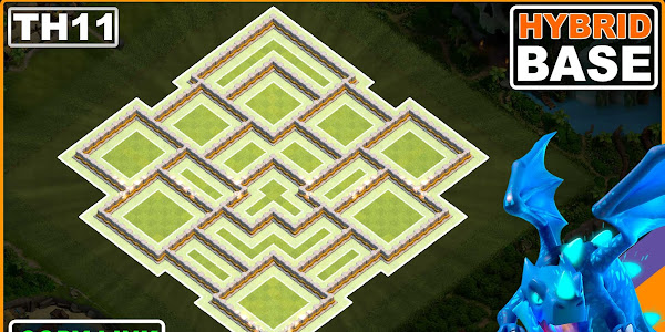 NEW Town Hall 11 Hybrid Base with Town Hall in the Center: The Ultimate Defense Strategy [COPY LINK]