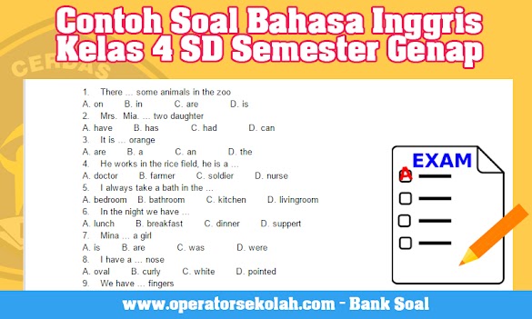 Contoh Soal Bahasa Inggris Kelas 4 Sd Semester Genap