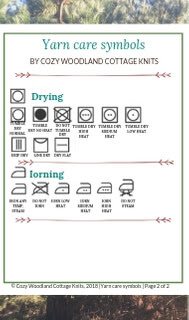 Picture of yarn care symbols in handy card size page 2 of 2