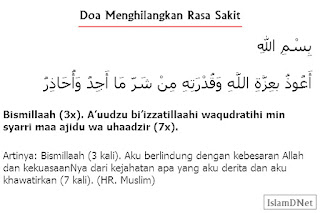  jika sudah kehendak Allah SWT maka tidak ada yang bisa mencegahnya Doa Menghilangkan Rasa Sakit Arab Latin dan Artinya