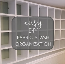 Easy DIY wall cubby shelf for fat quarters, fabric and craft storage by Sew at Home Mummy