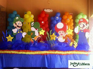 Mario Bros, children party decoration ideas