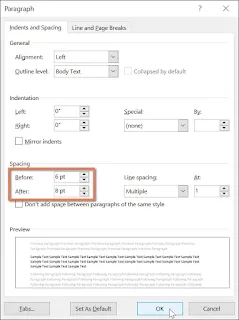 [9]: تباعد الأسطر والفقرات | وورد word 2016