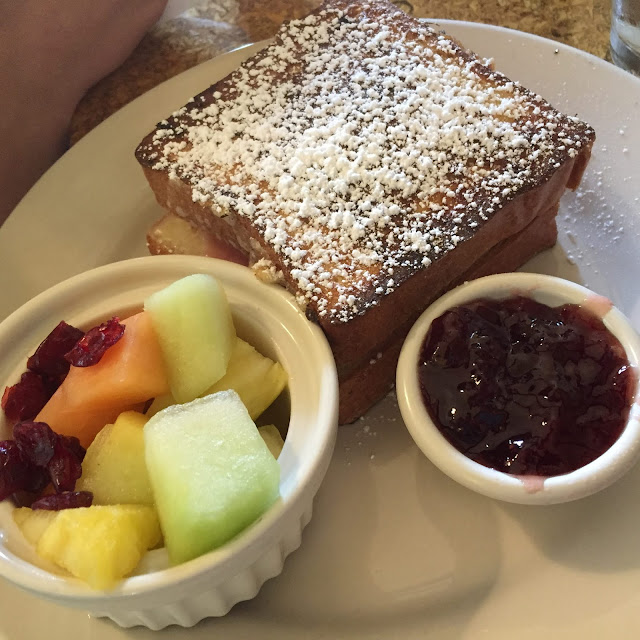 Monte Cristo with Fresh Fruit and Strawberry Jam at Town House Books and Cafe