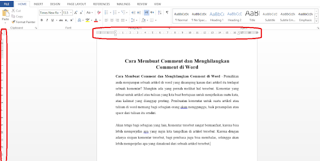 Cara Menampilkan dan Menghilangkan Ruler di Microsoft Word
