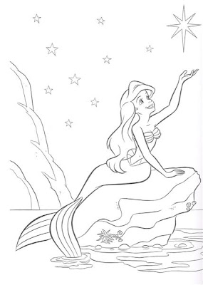 Free Coloring Pages For Kids To Print Mermaid Tale 9