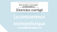Exercice corrigé sur la concurrence monopolistique | Exercice corrigé en Microéconomie 