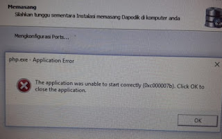 error instal dapodik