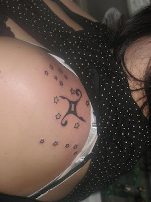 tattoos for girls on shoulder. gemini tattoos for girls cute