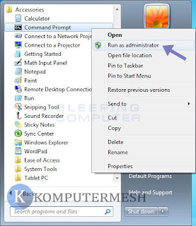 Cara Membuka Command Prompt Sebagai Administrator di Windows 7