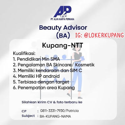 Lowongan Kerja PT. Arina Multikarya Sebagai Beauty Advisor