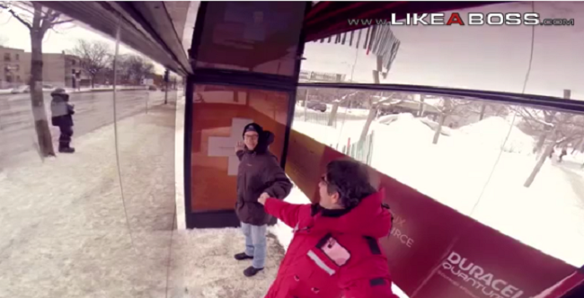  Amazing Bus Stop In Montreal Keeps People Warm During The Winter With a Unique Way!