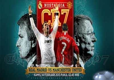 Prediksi Pertandingan Real Madrid vs Manchester United "16 Besar" Liga Champions (Kamis, 14 Februari 2013)