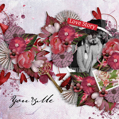 Layout created with the Valentines Collection Love More by Mystery Scraps