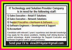 IT Solutions company Job Vacancies in Qatar