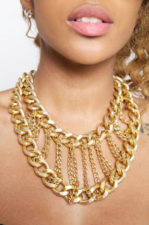 multi rows chain necklace, chunky chain, diy