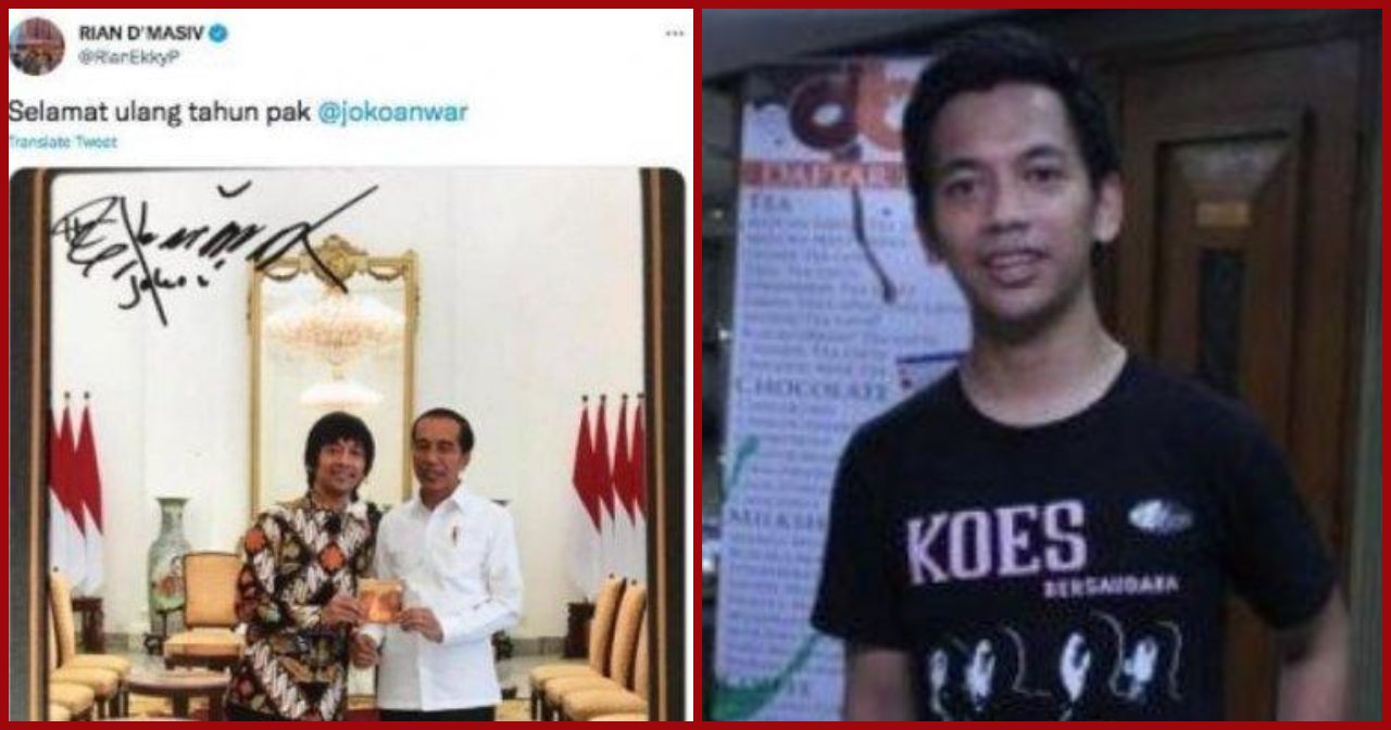 Rian D'Masiv Salah Tag Nama saat Ucapkan Selamat Ulang Tahun ke Presiden Jokowi, Banjir Komentar