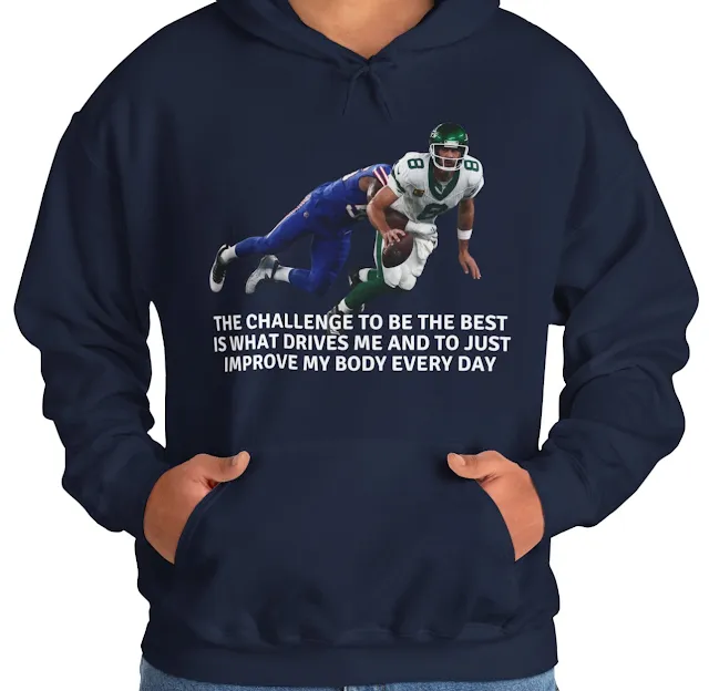 A Hoodie With NFL Player Aaron Rodgers Holding the Duke Trying to Escape from the Grab