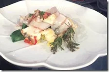 Pescatrice con lardo e patate