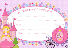 purple and pink Cinderella party announcement