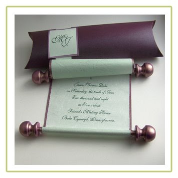 Scroll invitations are simply awesome Artful Beginnings will create 