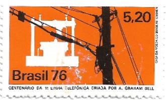 Selo centenário da primeira linha telefônica