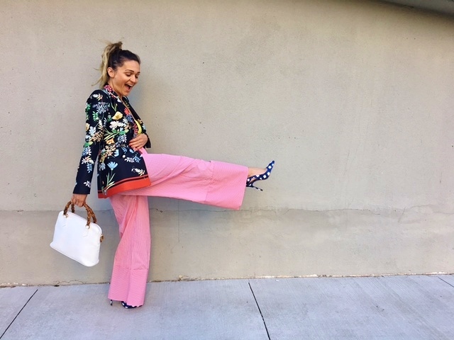 wide leg pants, zara pants, summer pants, palazzo pants, gucci blazer, gucci inspired, spring outfit, floral blazer, zara outfit, best toronto streetstyle, best canadian fashion blogger, blogger spring outfit