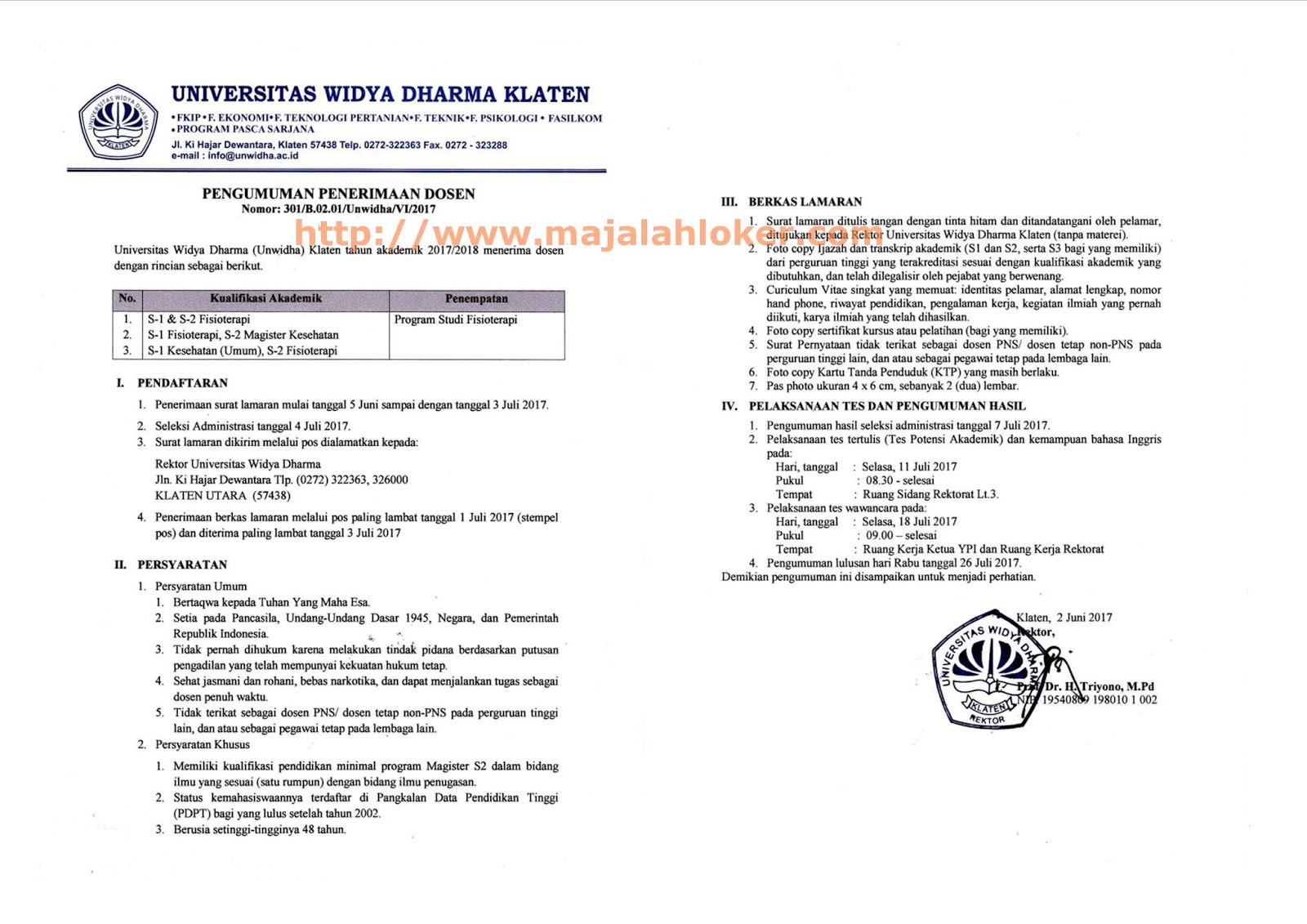 Lowongan Dosen Jakarta 2017 2018 - Lowongan Kerja Terbaru