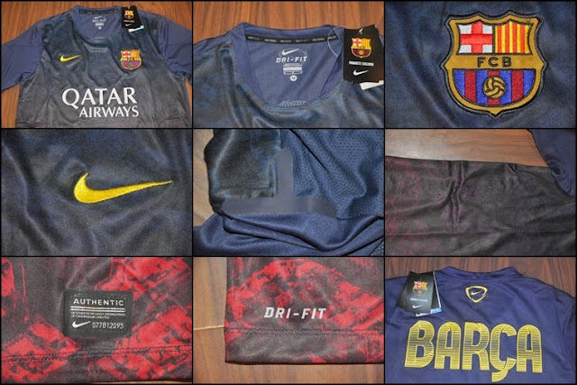 Jersey Grade Ori Training Barcelona Blue Navy Official 2013-2014 