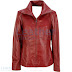 Dark Red Leather Fashion Jacket for $180.32