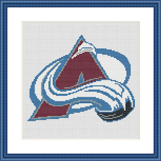 Colorado Avalanche logo cross stitch pattern - Tango Stitch