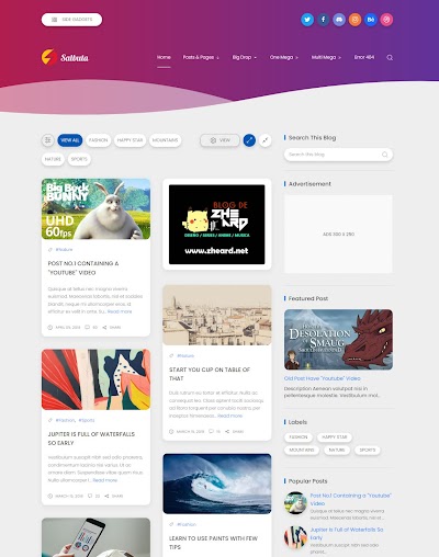 Plantilla Free Premium Blogger: Salbuta V1.11 (Descarga)