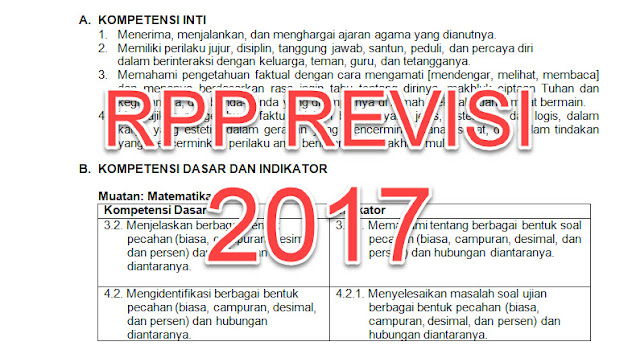 RPP Matematika Kelas 4 Kurikulum 2013 Revisi Terbaru