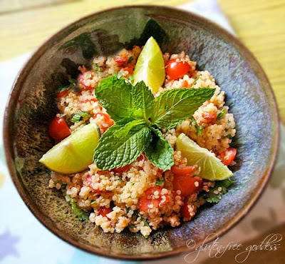 Quinoa salad with refreshing lime and mint