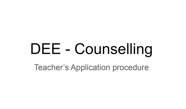 DEE- TRANSFER Conunselling - Teachers Application Procedure - Step by Step Instructions