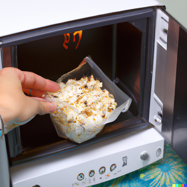 how to get burnt popcorn smell out of microwave