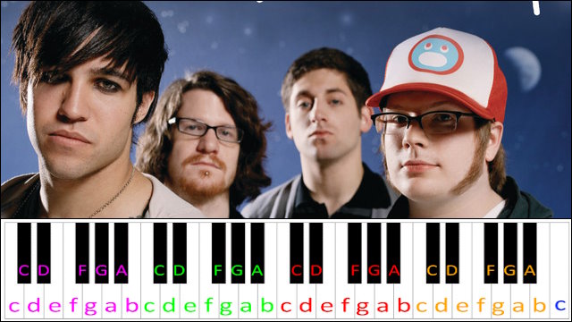 Thnks fr th Mmrs by Fall Out Boy Piano / Keyboard Easy Letter Notes for Beginners