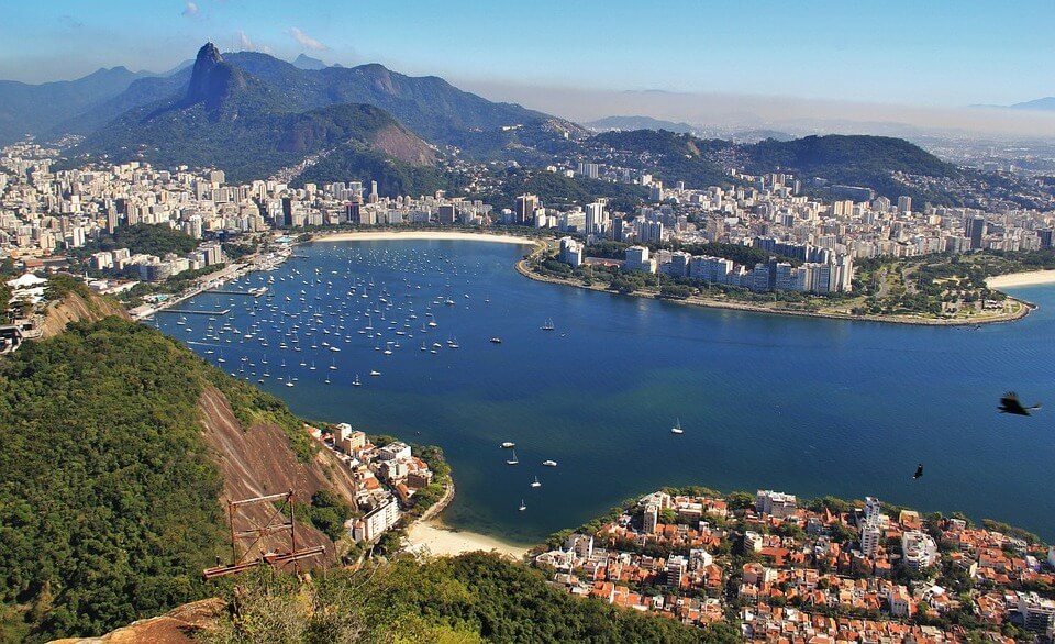 A vista do topo do Pão de Açúcar - Rio de Janeiro