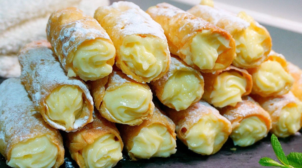 Recipe For Delicious Cigars With Pastry Cream, Sugar-free, Milk-free, Gluten-free