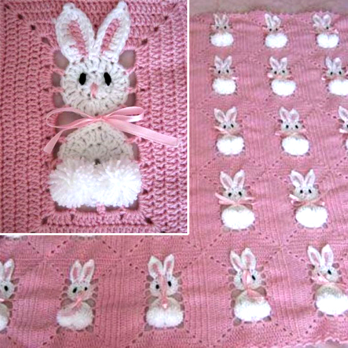 Bunny Blanket - Free Crochet Diagram