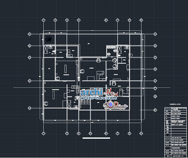 Residential duplex house in AutoCAD 